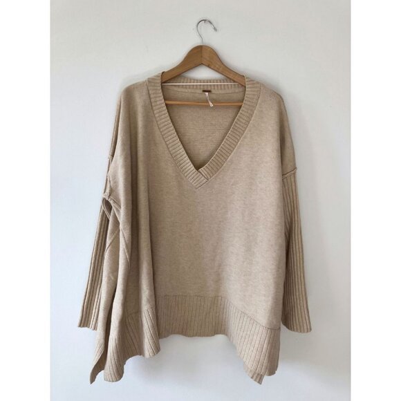 Free People Orion A Line Tunic Sweater Neutral Size Small - Picture 4 of 9